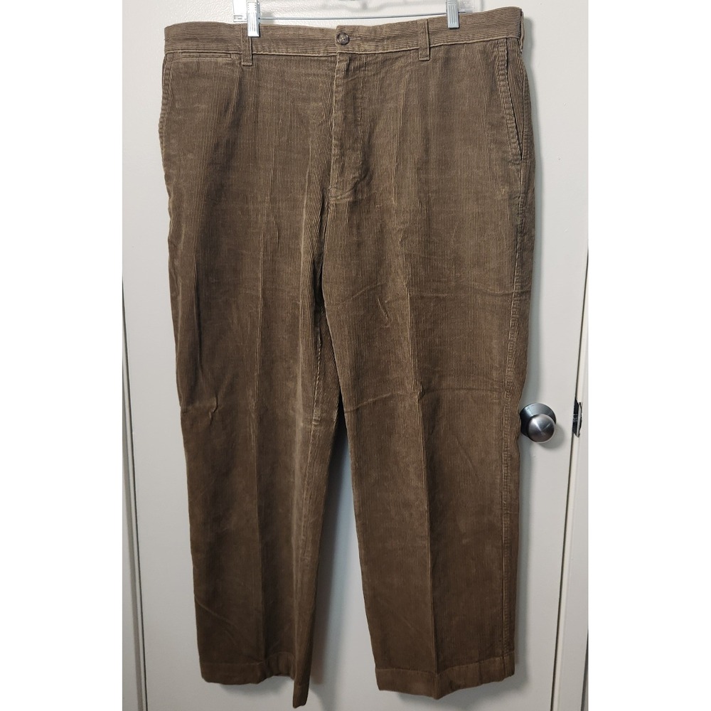 L.L. Bean Men's Brown Corduroy‎ Chino Pants 42x31 100% Cotton Academia Preppy